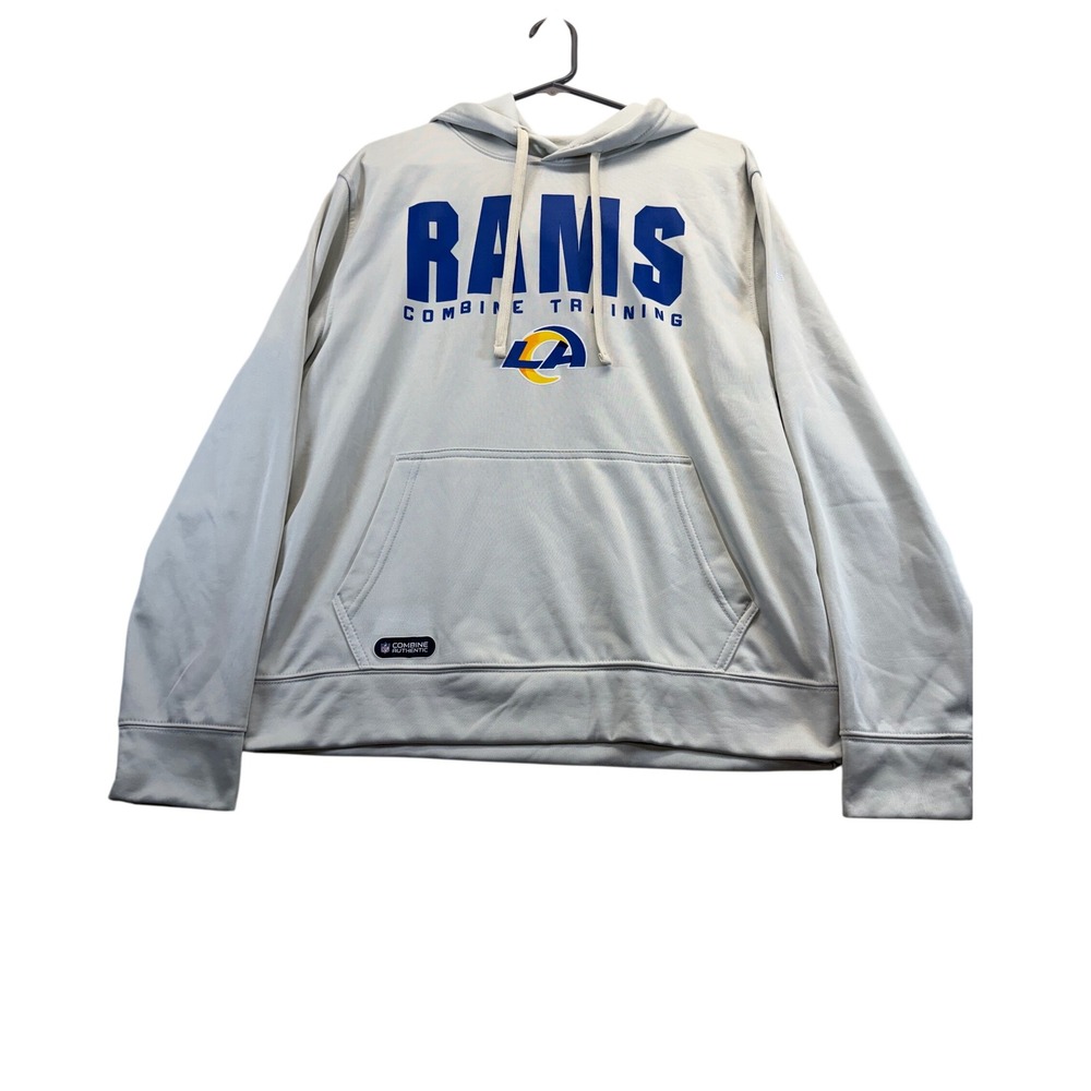 New Era Hoodie Mens Large Gray Rams Combine Training NFL Team Apparel 9W1M1FF53